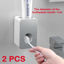 Picture of 2x Automatic Toothpaste Dispenser Squeezer Mounted Toothbrush Bathroom Wall Grey