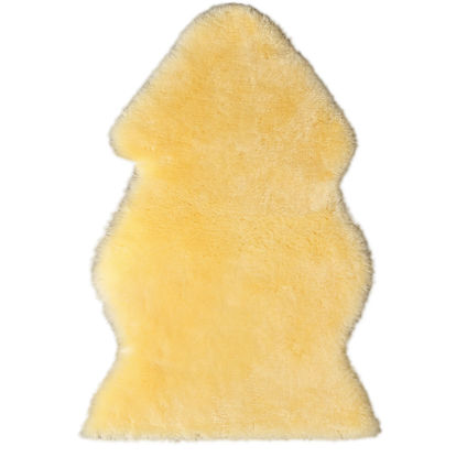 Picture of Natural Sheepskin rug Lambskin Shorn Baby Rug Camping underlay  YELLOW