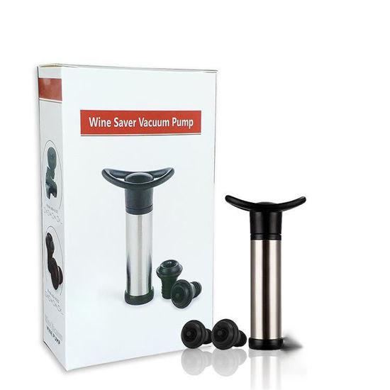 Picture of Wine Saver Vacuum Pump Set with 4 Valve Air Bottle Stoppers Wine Tasting Equipment Cellar Door AU