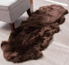 Picture of 100% Genuine Sheepskin Rug Lambskin Rug Wool Double L Brown