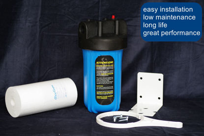 Picture of Whole House Water Filter System 10" x 4.5" Big Blue (1 Stage) Rain Water Filter