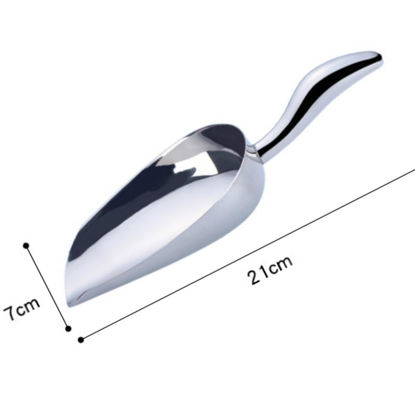 Picture of 2PCS Stainless Steel  Kitchen Scoops Metal Food Candy Ice Coffee Beans A5
