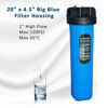 Picture of Whole House Water Filter System 20" x 4.5" Big Blue (1 Stage) Rain Water Filter