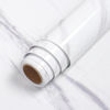 Picture of 10M (2x 5M) Marble Wall Sticker Decor Roll Wallpaper Self Adhesive Contact Paper PVC White