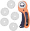 Picture of Rotary Cutter 45mm Round Rotary Cutter Card Paper Sewing Quilting Fabric Cutting Tailor Dress Clothes Making 5 Extra Blades