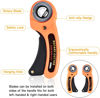 Picture of Rotary Cutter 45mm Round Rotary Cutter Card Paper Sewing Quilting Fabric Cutting Tailor Dress Clothes Making  10 Extra Blades