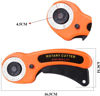 Picture of Rotary Cutter 45mm Round Rotary Cutter Card Paper Sewing Quilting Fabric Cutting Tailor Dress Clothes Making  10 Extra Blades