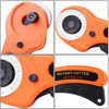 Picture of Rotary Cutter 45mm Round Rotary Cutter Card Paper Sewing Quilting Fabric Cutting Tailor Dress Clothes Making  10 Extra Blades