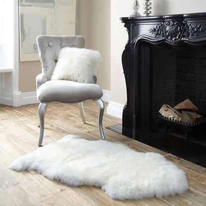Picture of Australian Sheepskin Rug Lambskin Rug Fluffy LongWool Patchwork EXTRA LARGE 105CM