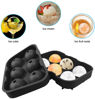 Picture of Silicone Ice Cube Trays Combo Round Ice Ball Spheres Ice Cube Tray Mold Black
