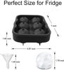 Picture of Silicone Ice Cube Trays Combo Round Ice Ball Spheres Ice Cube Tray Mold Black