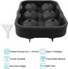 Picture of Silicone Ice Cube Trays Combo Round Ice Ball Spheres Ice Cube Tray Mold Black