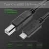 Picture of USB C Type-C to USB2.0 Type-B Printer Scanner Cable Cord For MacBook PC High Speed 1M