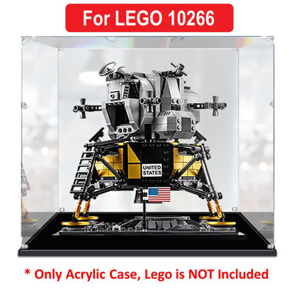 Picture of Acrylic Display Case for LEGO 10266 CREATOR NASA Apollo 11 Lunar Lander Figure Storage Box Dust Proof Glue Free