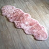 Picture of Genuine Sheepskin Rug Lambskin Rug Wool Double L PINK