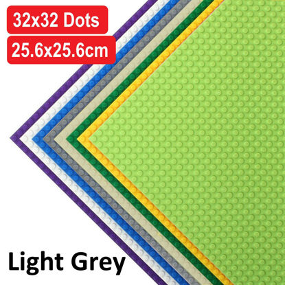 Picture of For Lego Base Plate Board Building Blocks Brick Baseplate Compatible 32x32 Stud Light Grey