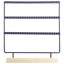 Picture of Earring Holder  for 33 pairs Jewelry Organizer Stand Earring Display Earring Organizer Stand Earring Holder Jewelry Stand Holder with Wooden Tray/Dish for Earrings Display Home Use Black