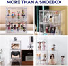 Picture of 5X Premium Sneaker Acrylic Display Shoe Box Storage Case Clear Side Open   Stackable