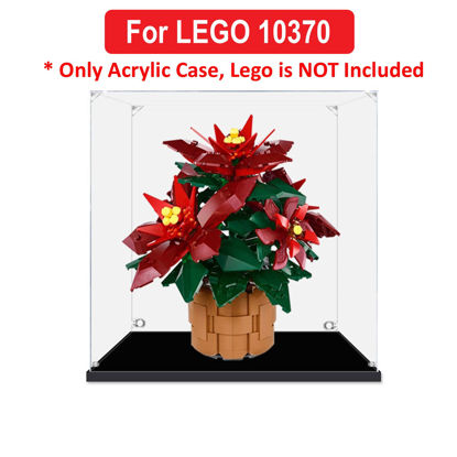 Picture of Acrylic Display Case for LEGO 10370 Icons Poinsettia Botanical Collection Figure Storage Box Dust Proof Glue Free