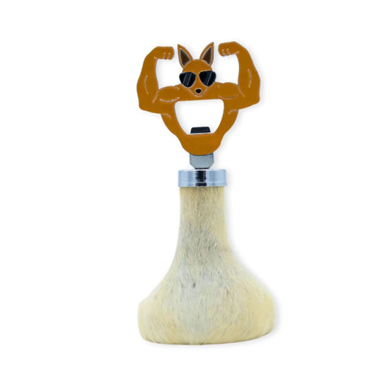 Picture of Genuine Kangaroo Scrotum Bottle Opener Key Ring Australia Muscle Kangaroo