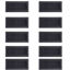 Picture of 10PACK 10cm x 30cm Black Metal Louvered Floor Vent Register