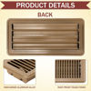 Picture of 20PACK 10cm x 30cm Black Metal Louvered Floor Vent Register