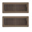 Picture of 2PACK 10cm x 30cm Beige Metal Louvered Floor Vent Register