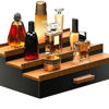 Picture of 3 Tier Wooden Cologne Perfume Display Stand Organizer Rack with Drawer Men Women