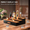 Picture of 3 Tier Wooden Cologne Perfume Display Stand Organizer Rack with Drawer Men Women