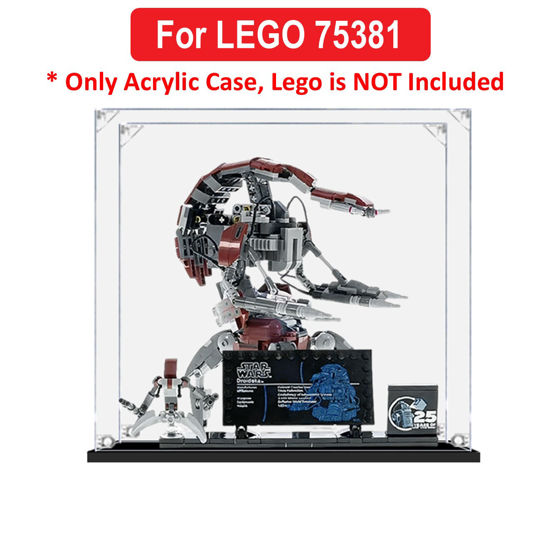 Picture of Acrylic Display Case for LEGO 75381 Star Wars Droideka Figure Storage Box Dust Proof Glue Free