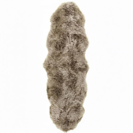 Picture of Genuine Sheepskin rug lambskin Rug Fluffy DOUBLE L 180cm  Taupe