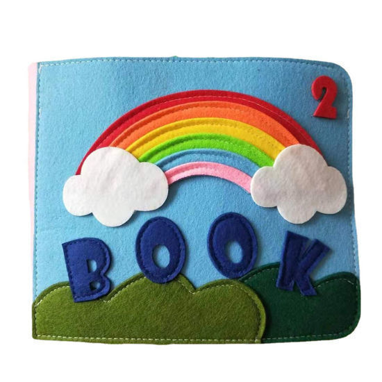 Picture of Felt 3D Book Montessori Book Toddler Early Educational Toy Kinder Kids Learning Fun Rainbow
