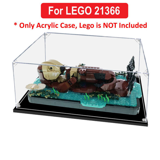 Picture of Acrylic Display Case for LEGO 21366 Ideas Floating Sea Otters Figure Storage Box Dust Proof Glue Free