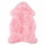 Picture of Pink Sheepskin Rug – Soft Fluffy Lambskin Mat Genuine with repaired patches