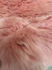 Picture of Pink Sheepskin Rug – Soft Fluffy Lambskin Mat Genuine with repaired patches