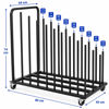 Picture of Rolling Art Storage Rack with Wheels Metal Canvas Storage Organizer for Paintings Frames Boards Artwork Studio Gallery Black