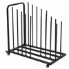 Picture of Rolling Art Storage Rack with Wheels Metal Canvas Storage Organizer for Paintings Frames Boards Artwork Studio Gallery Black