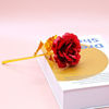 Picture of Artificial Rose Flower with Clear Window Gift Box Valentine Day Gift Birthday Party Wedding Decor Present Red/Gold