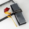 Picture of Artificial Golden Rose Flower with Gift Box Valentine Day Gift Foil Rose Flowers Party Wedding Decor Present Red/Gold