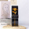 Picture of Artificial Golden Rose Flower with Gift Box Valentine Day Gift Foil Rose Flowers Party Wedding Decor Present Red/Gold
