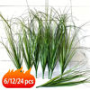 Picture of Artificial Grass Plant Faux Onion Grass Shrubs Wheat Grass Greenery Stems for Home Decor, Fake Tall Grass Plant for Outdoor Indoor Decor