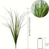 Picture of Artificial Grass Plant Faux Onion Grass Shrubs Wheat Grass Greenery Stems for Home Decor, Fake Tall Grass Plant for Outdoor Indoor Decor