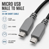 Picture of JJLINK 25 cm Micro USB Male-to-Male Cable